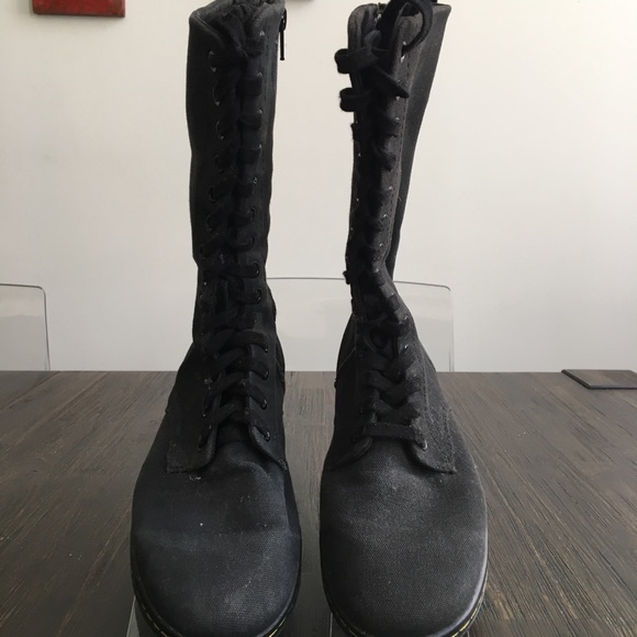 knee high canvas boots uk